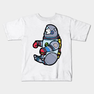 Astro Bunny the space astronaut rabbit Kids T-Shirt